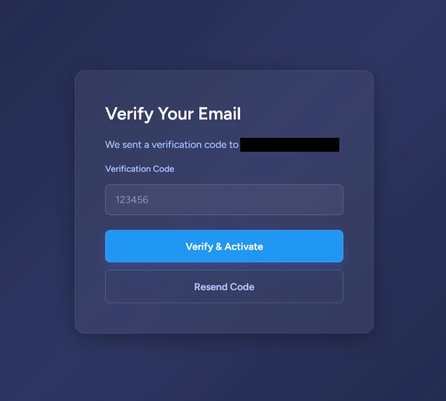 Enter verification code