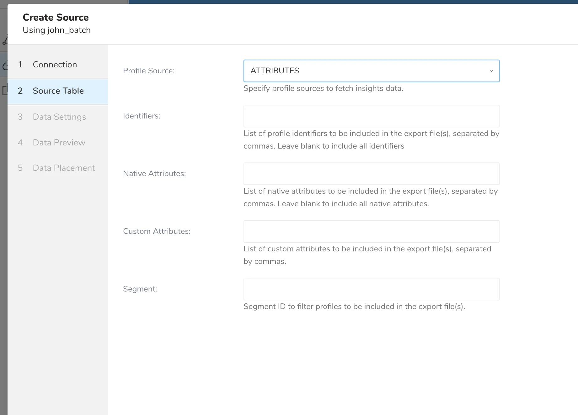 ATTRIBUTES configuration