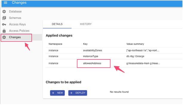 Changes page with allowedAddress key